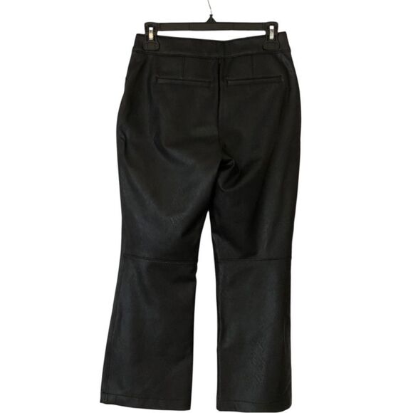 Spanx Slim Straight Pull On Pant Faux Leather Brown Ankle Length Size Medium - Picture 4 of 13